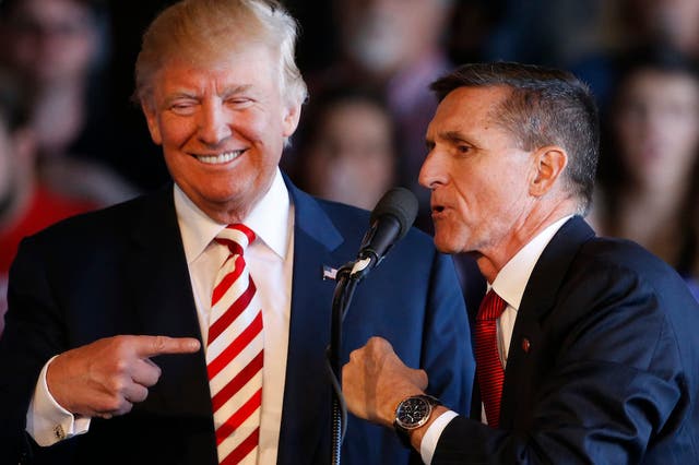 Retired U.S. Army Lieutenant General Michael Flynn served as an adviser to the Trump presidential campaign
