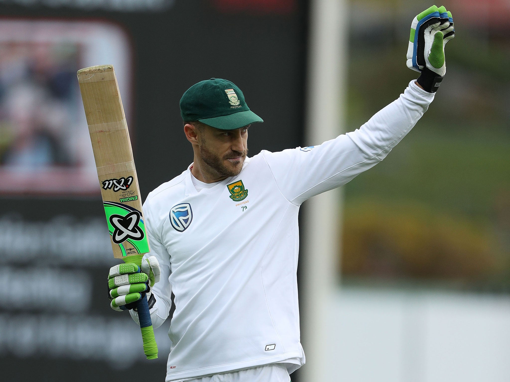 Du Plessis is captaining South Africa in the absence of AB de Villiers