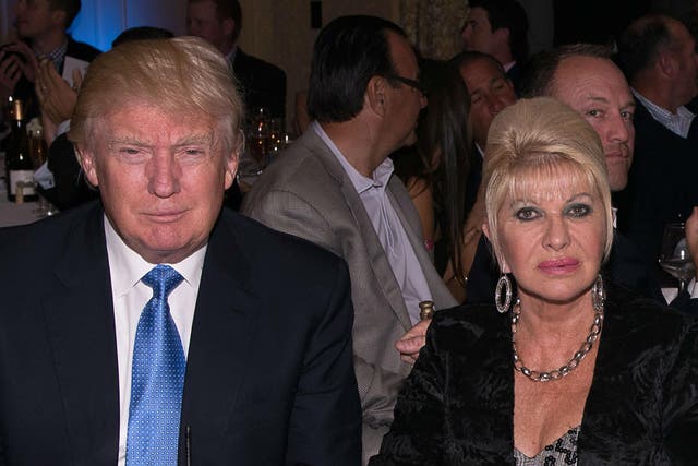 Mr Trump and Ivana Trump divorced in 1990