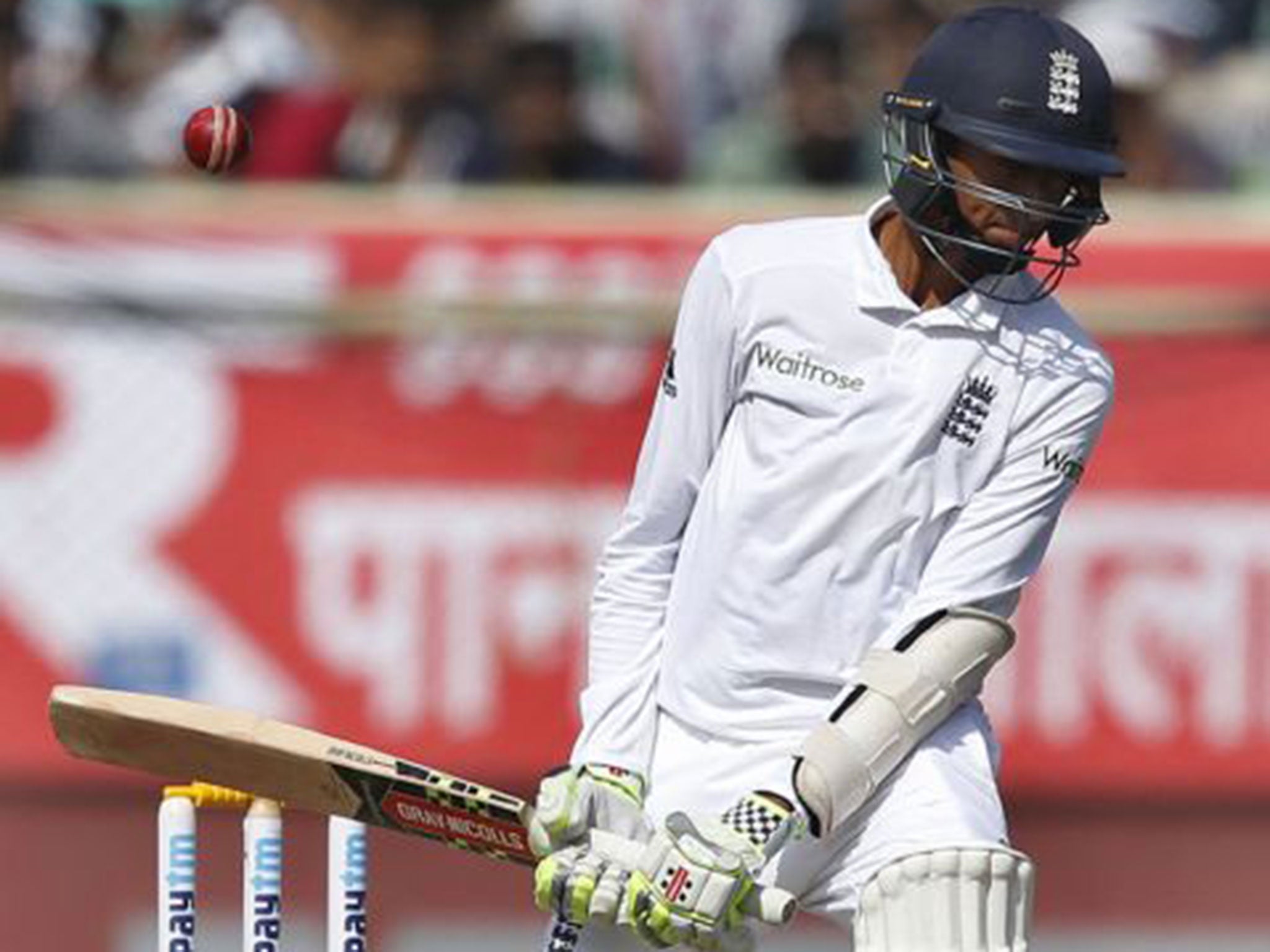 Hameed was run out for 13 as he failed to repeat his first Test form