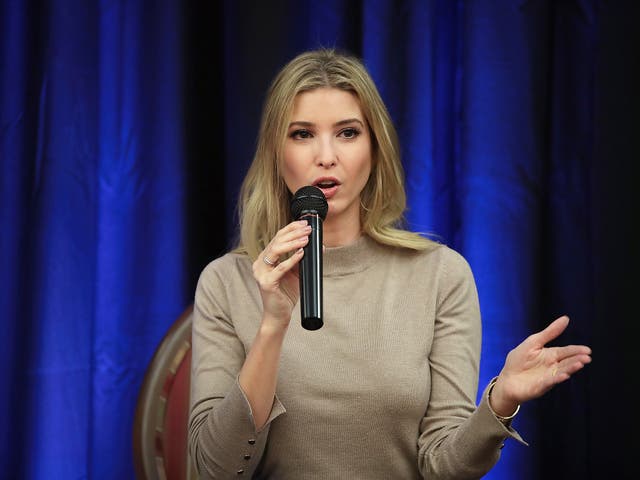 Ivanka Trump speaking in Wisconsin on 20 October, shortly after the old video was released
