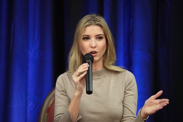 Ivanka Trump speaking in Wisconsin on 20 October, shortly after the old video was released