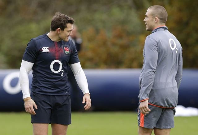 Alex Goode (left) replaces Mike Brown (right) at full-back for England this weekend