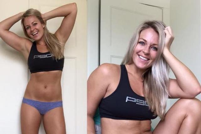 31-year-old Ashlie Mostad regularly posts about nutrition, working out and healthy living 