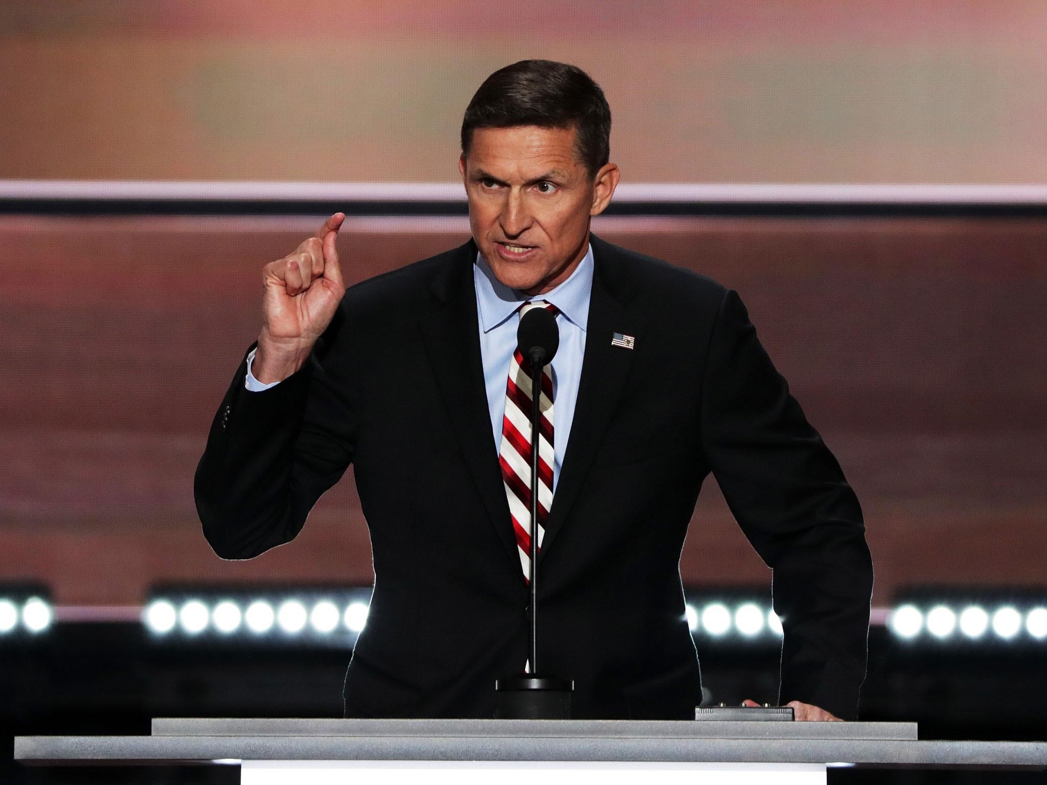 Gen Flynn delivered a speech for Trump at the Republican National Convention Alex Wong/Getty