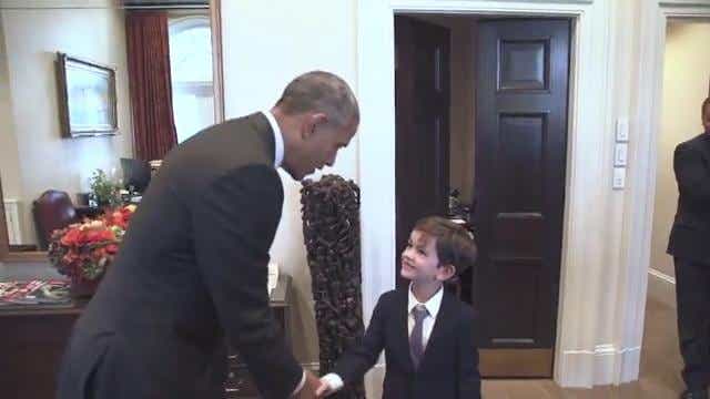 Obama meets Alex at the White House