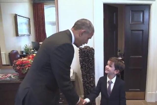 Obama meets Alex at the White House
