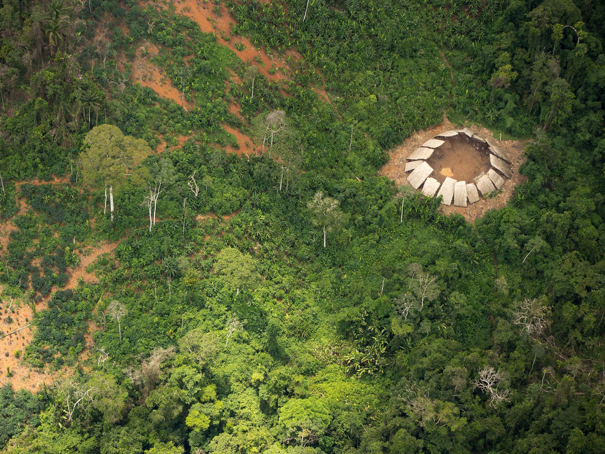 Tribal football in the  rainforest