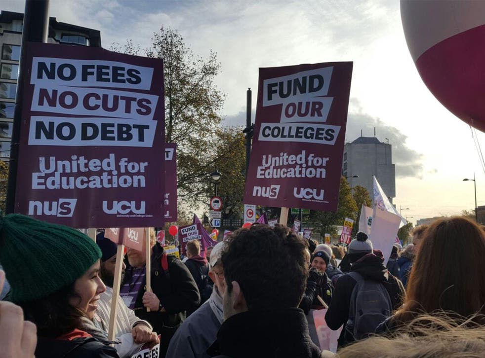 Some 15,000 students, academics, lecturers and researchers join demonstrations against cuts, tuition fee rises and 'staff exploitation'