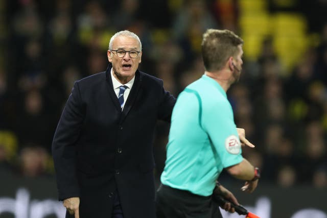 Ranieri cut a frustrated figure on the Vicarage Road touchline