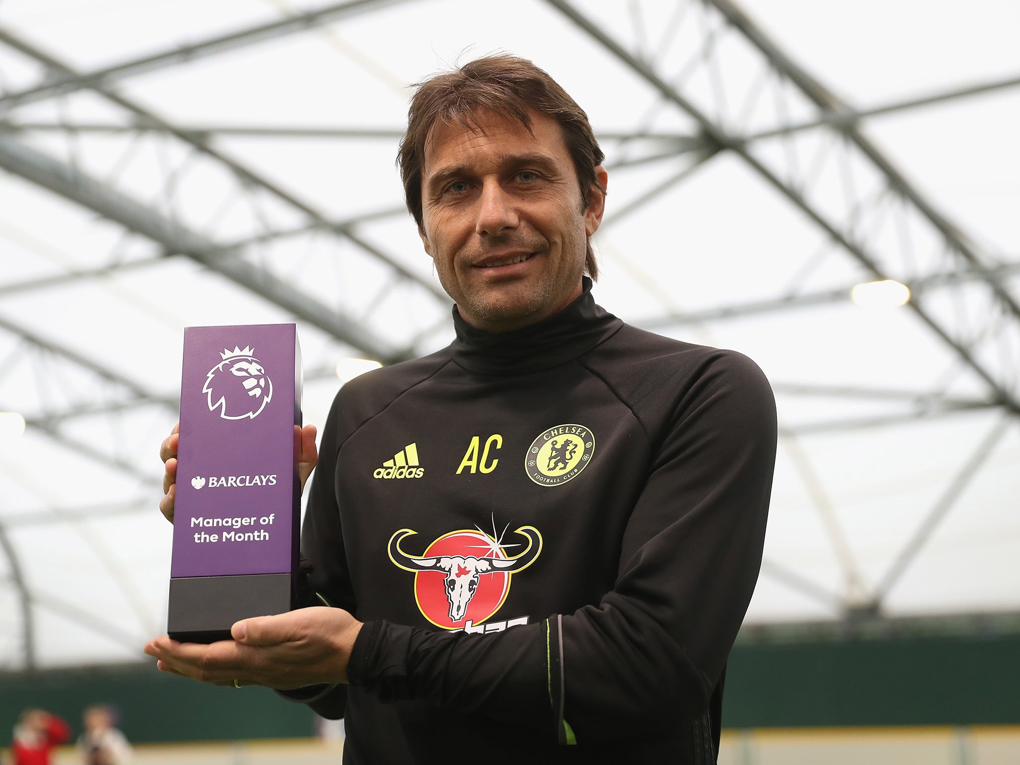 Conte received the Premier League's 'Manager of the Month' award for October