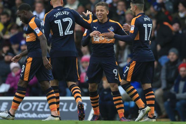 Dwight Gayle's double against leeds sent Newcastle five points clear at the top of the Championship