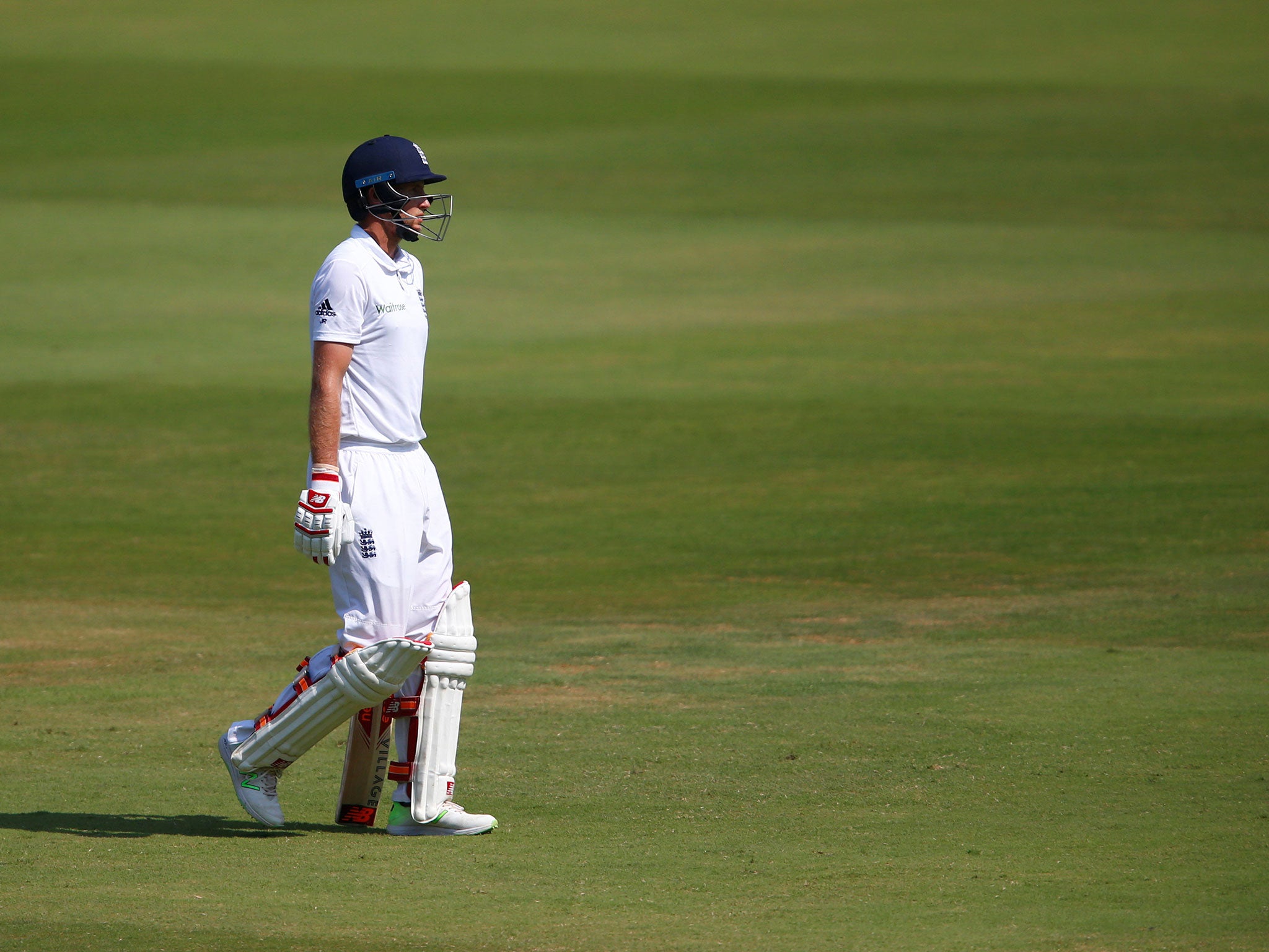 Joe Root takes his leave after being dismissed on the final day of the second Test