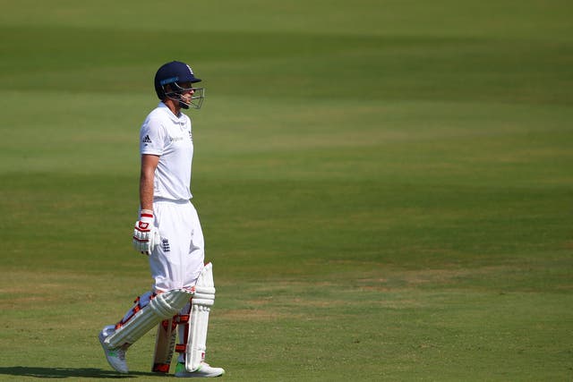 Joe Root takes his leave after being dismissed on the final day of the second Test