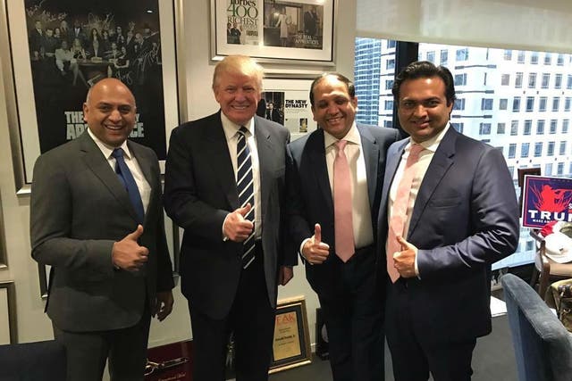 Mr Trump hosted three Indian business partners last week