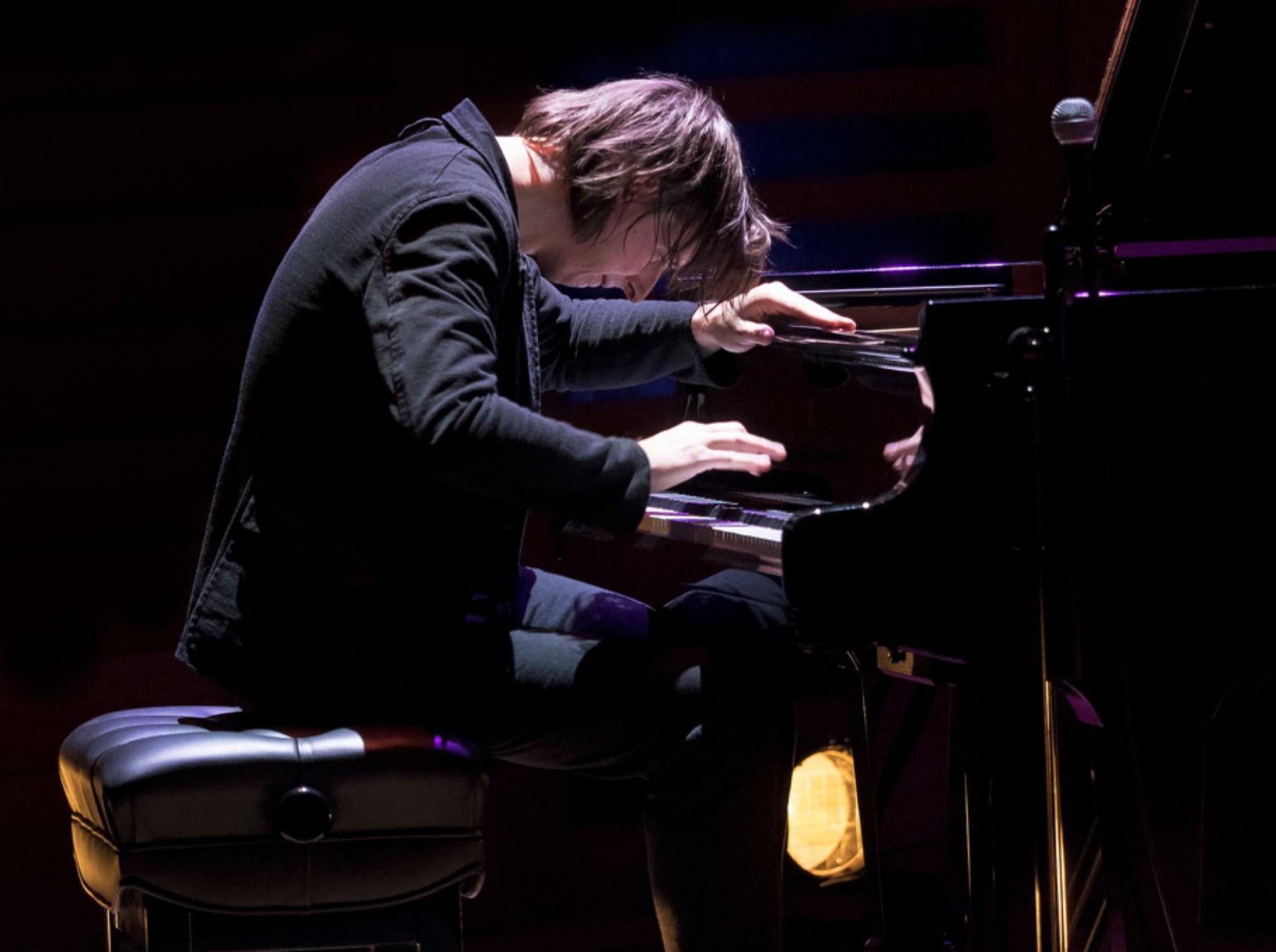German pianist Michael Wollney performs at the London Jazz Festival with his trio