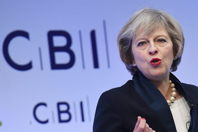 Prime Minister Theresa May tells CBI she'll play nice 
