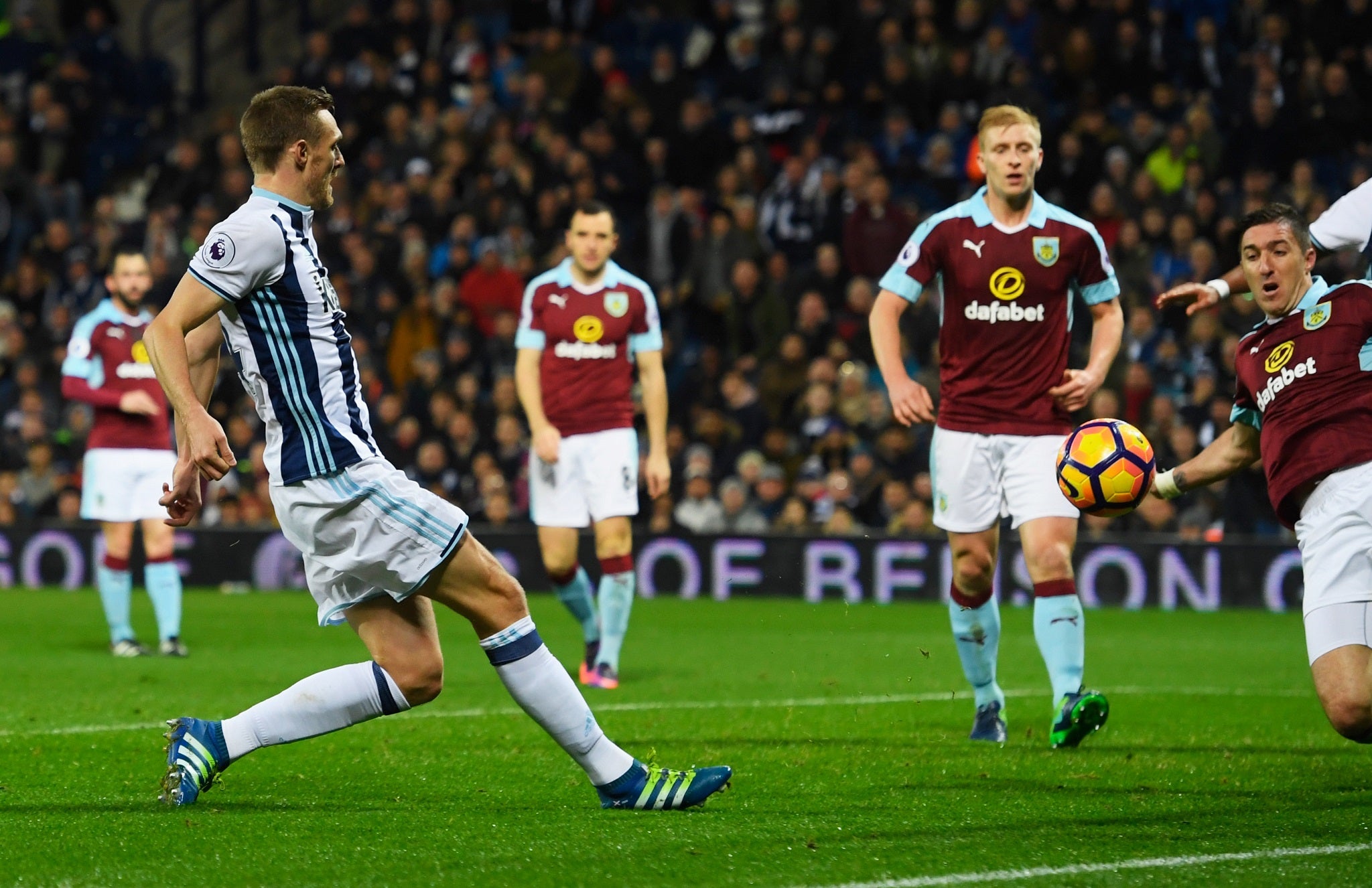 Darren Fletcher slots home the third goal for West Brom