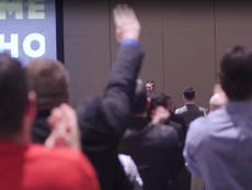 White supremacists chant 'hail Trump' while performing Hitler salutes