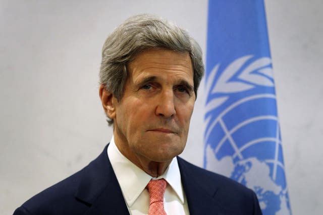 ‘You have the United States with a leader who has no ability to tell the truth, or face it.’ Mr Kerry says