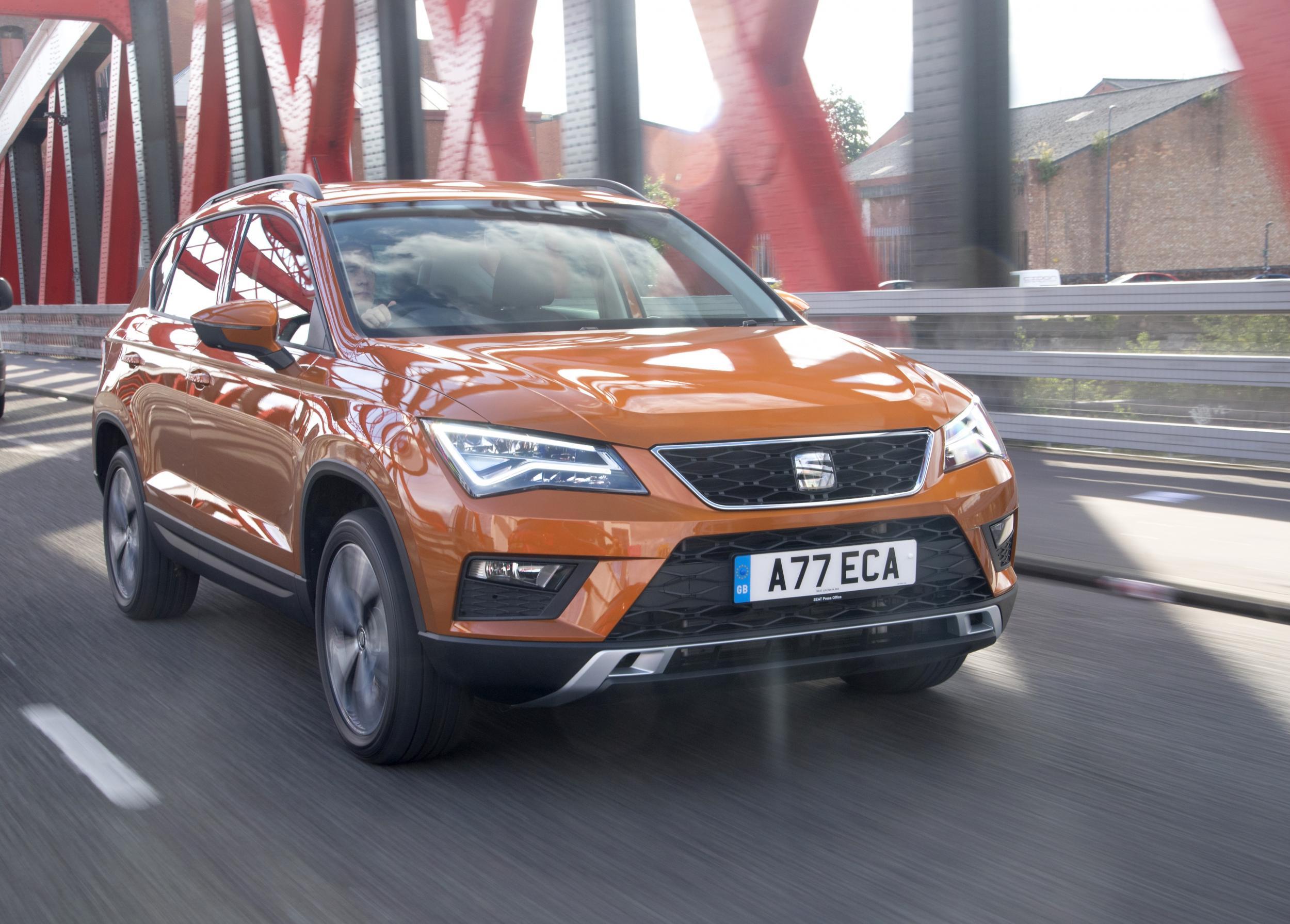 The Ateca is sharply styled in its 'Samoa orange' livery and 18" alloy wheels