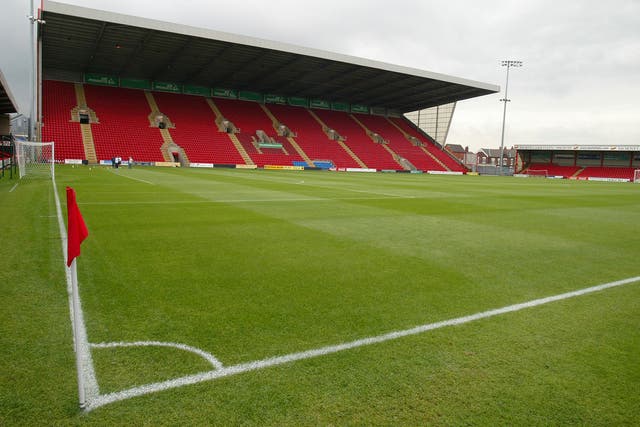 A view of Gresty Road, Crewe Alexandra's home ground