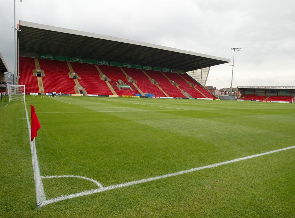 A view of Gresty Road, Crewe Alexandra's home ground