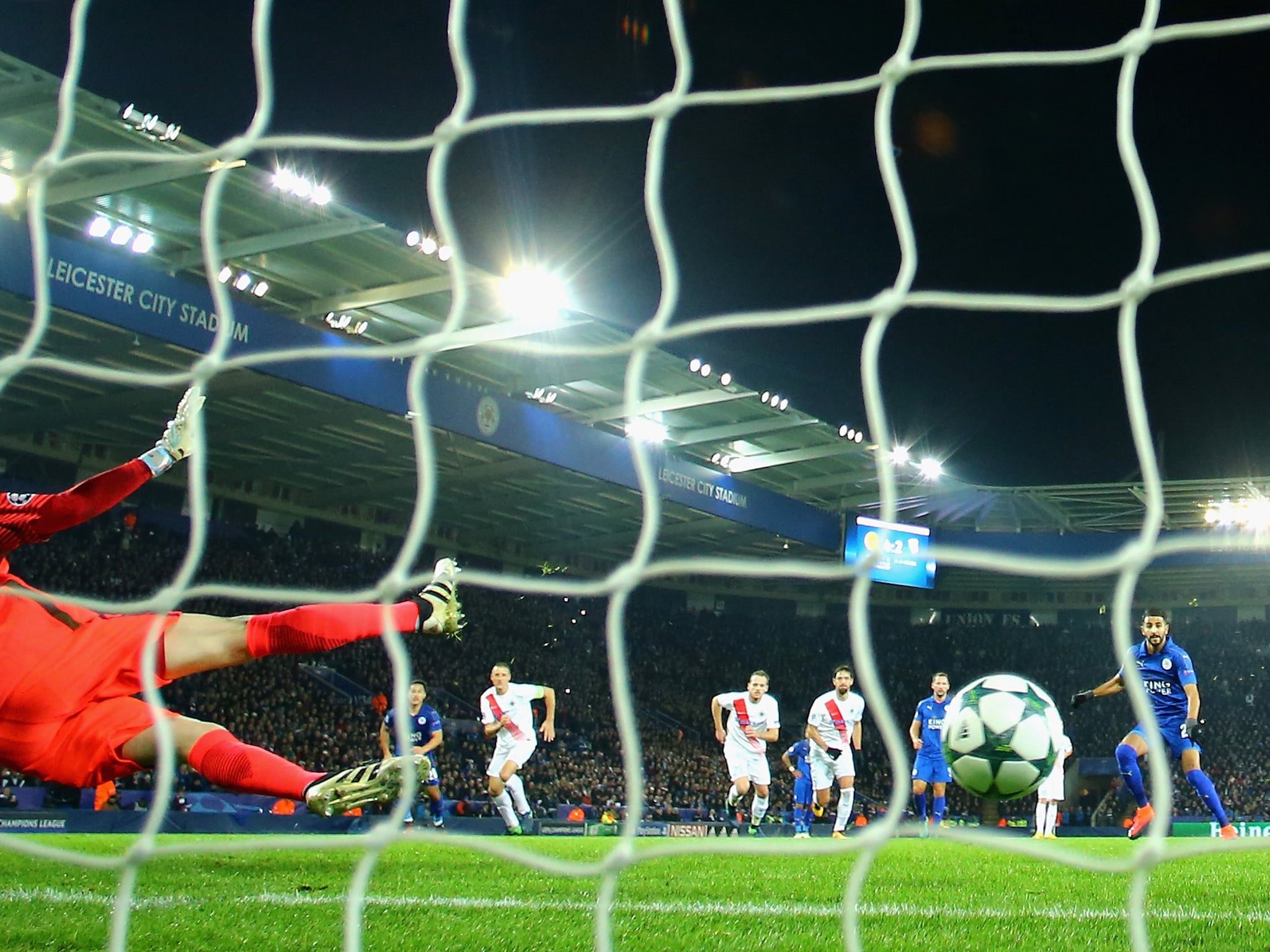 Mahrez doubled Leicester's advantage from the penalty spot