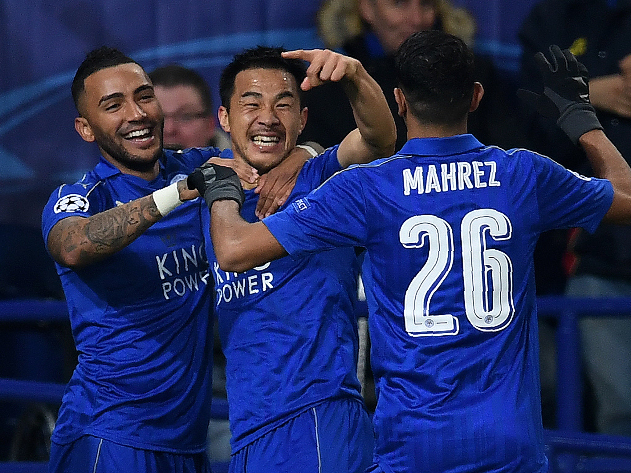 Okazaki celebrates putting the hosts ahead