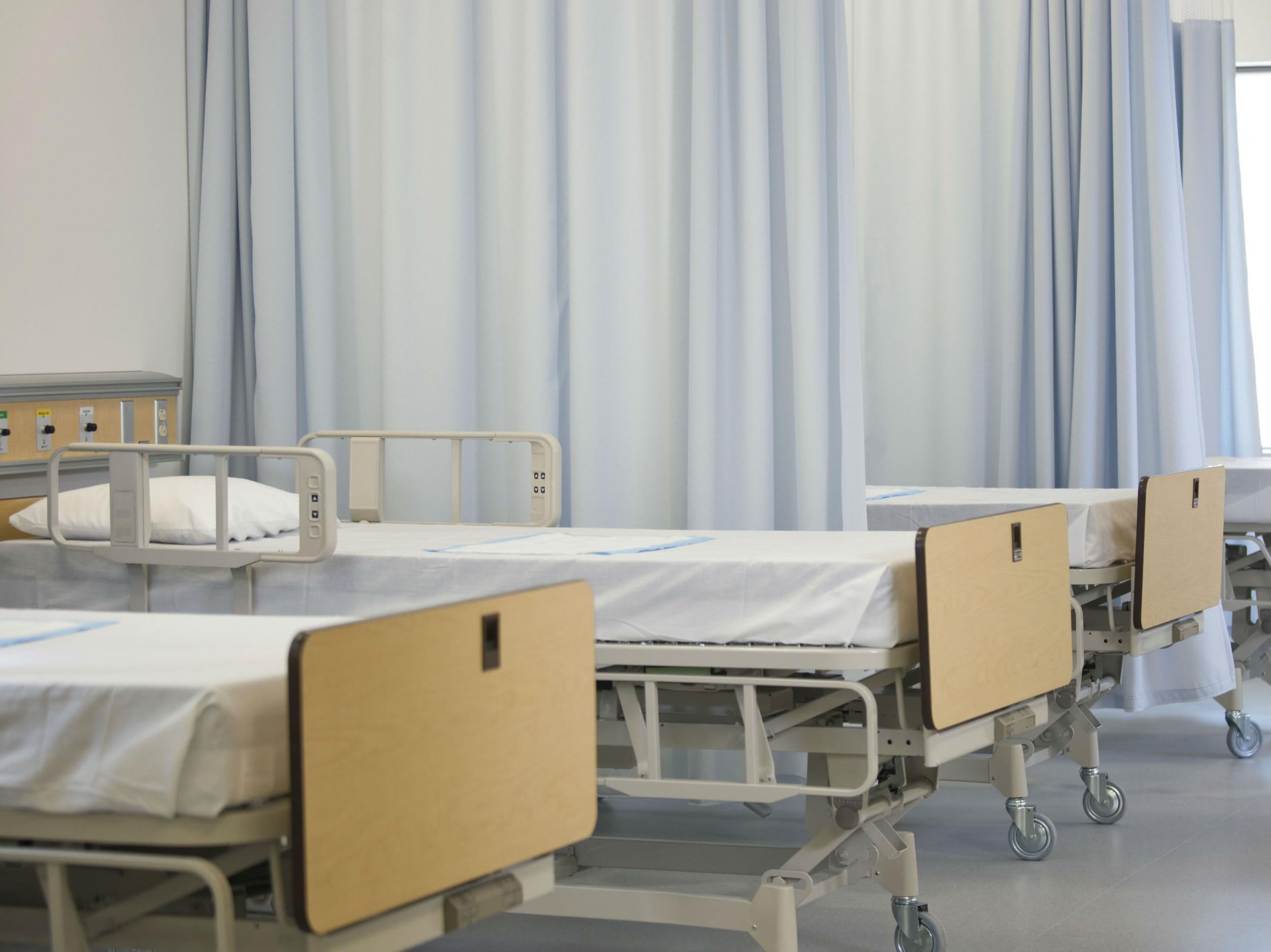 Empty hospital beds (stock image). The 29-year-old was admitted to a psychiatric hospital in New Jersey