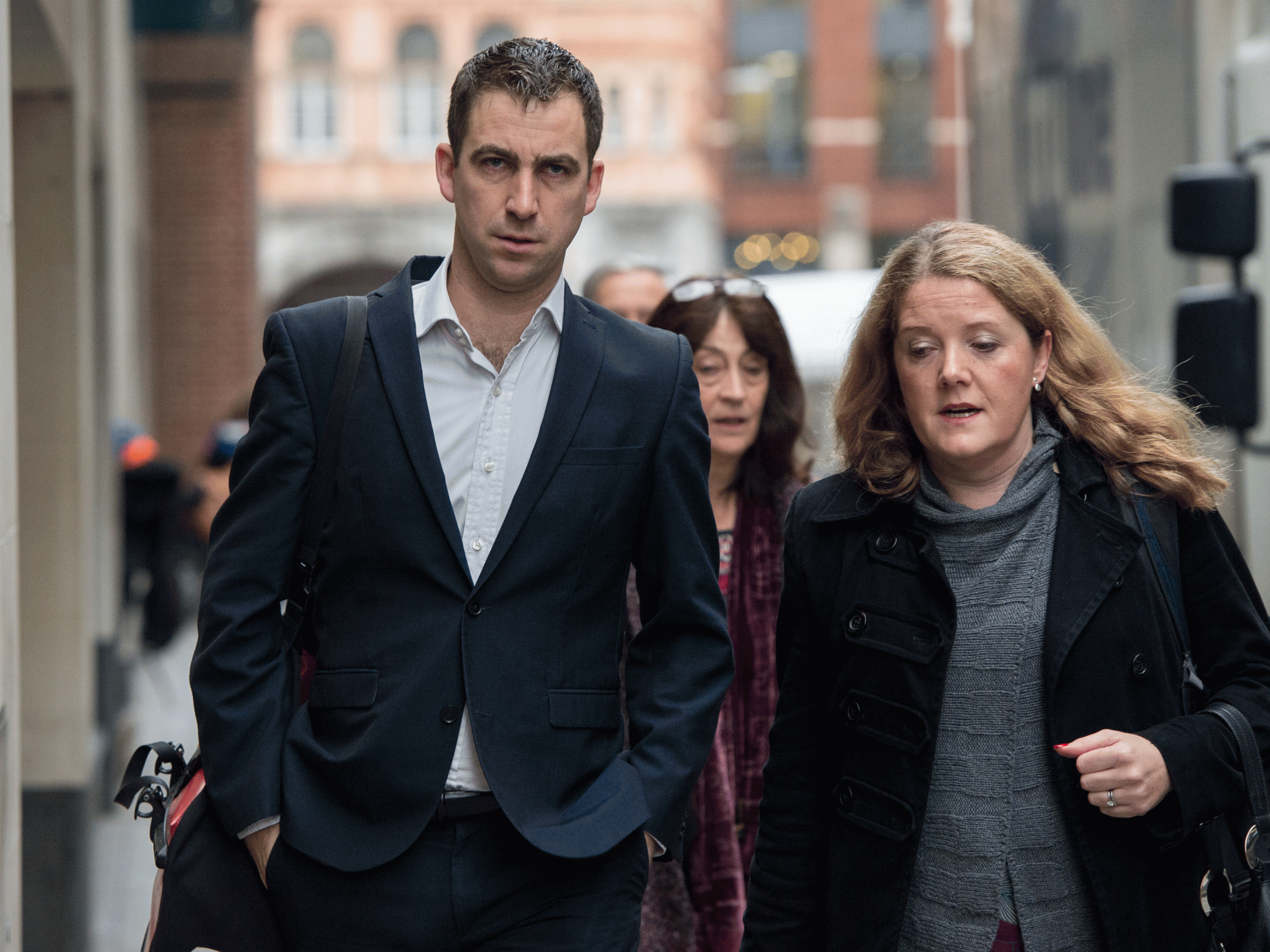 Husband Brendan Cox arriving at the Old Bailey Getty