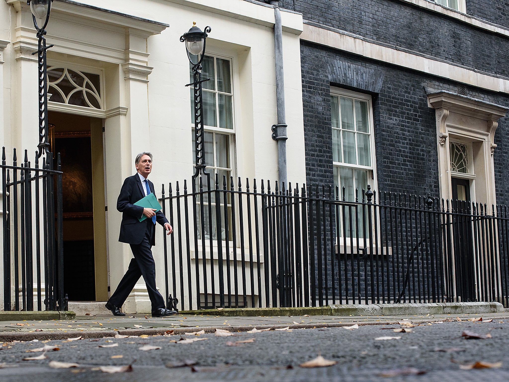 Chancellor of the Exchequer, Philip Hammond, leaves 11 Downing Street to deliver his Autumn Statement to Parliament