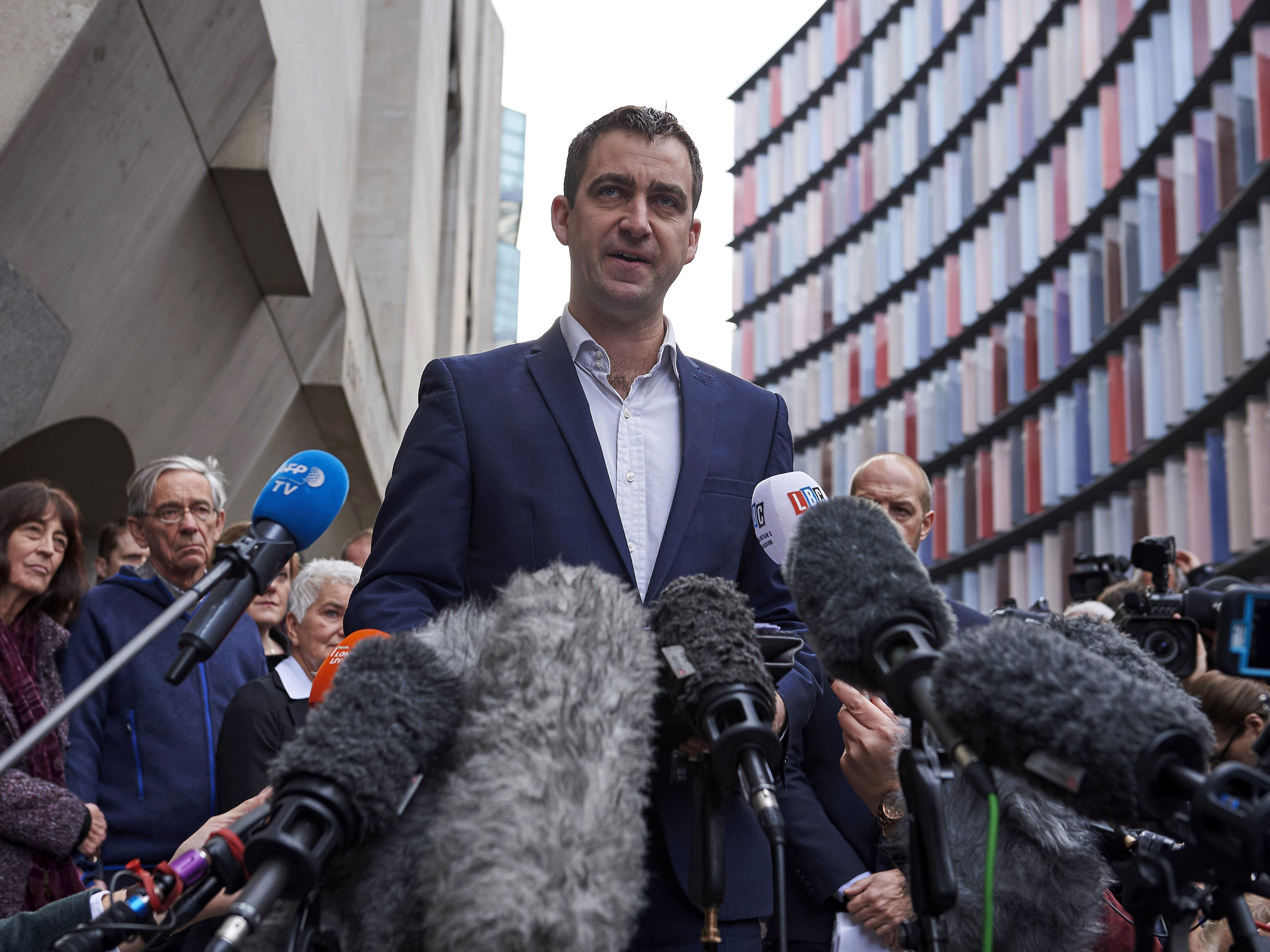 Brendan Cox gives his statement after the sentencing of Thomas Mair