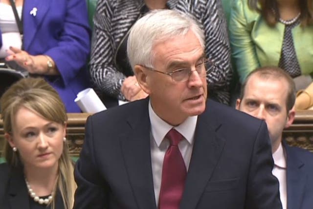 McDonnell responding to Philip Hammond’s Autumn Statement in the Commons