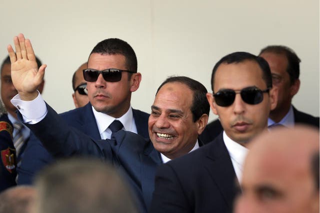 President Abdel Fattah al-Sisi was allegedly the target of two plots by dismissed police officers who adhere to jihadist ideology