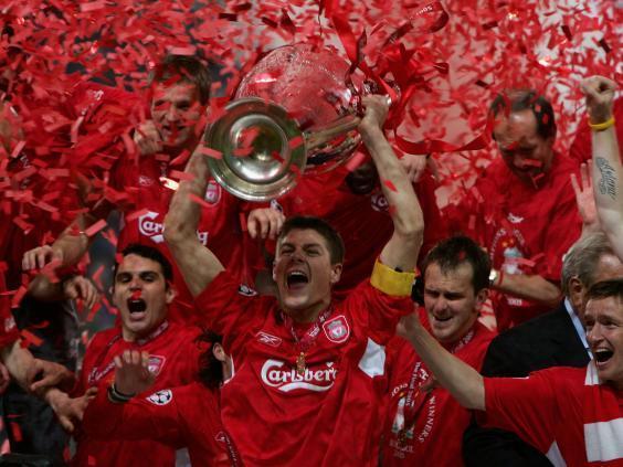 Gerrard captained Liverpool to Champions League success in 2005
