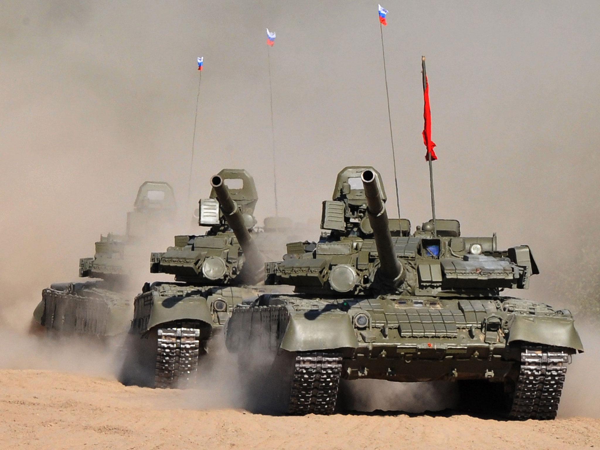 Russia's T-80 battle tanks entered service in 1976. Around 550 are still in use by the Russian military