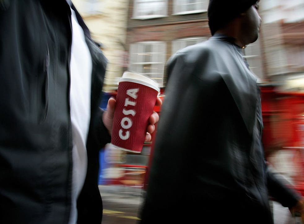A  charge would be more effective than the policy adopted by Costa and Starbucks of offering a 25p discount to customers
