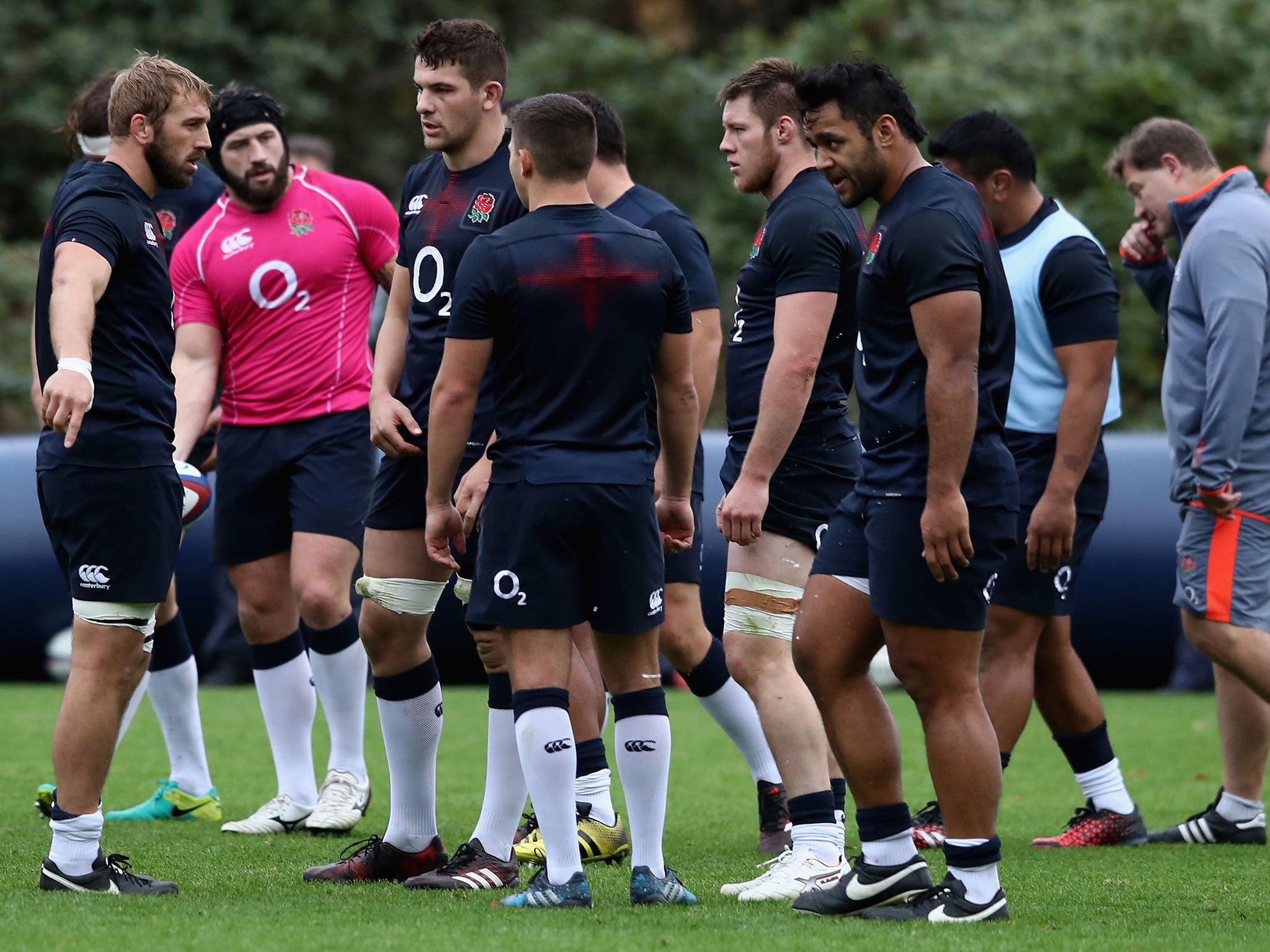 England's players in training ahead of Saturday's showdown at Twickenham