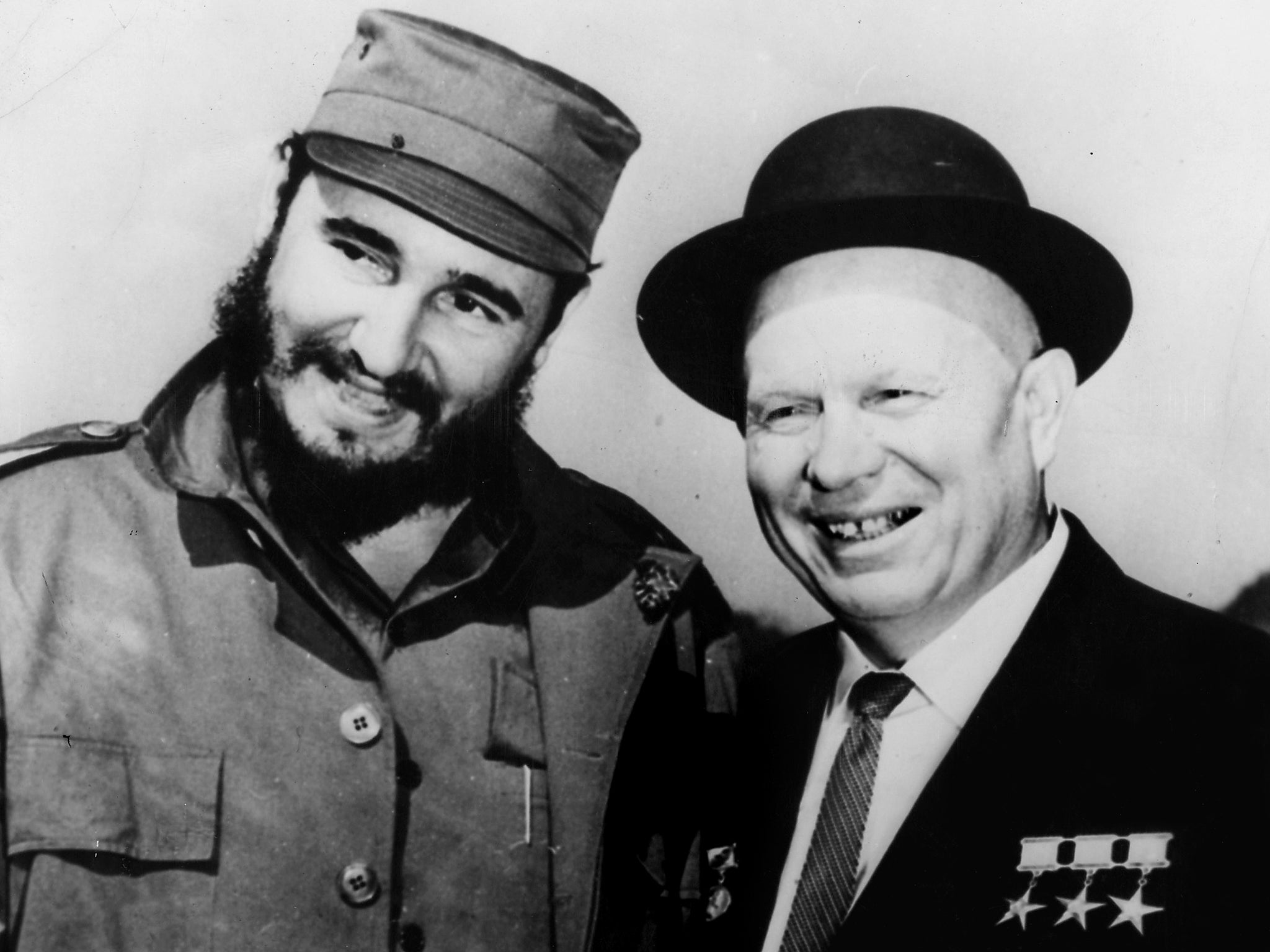 Castro and Soviet politician Nikita Sergeyevich Khrushchev in Moscow