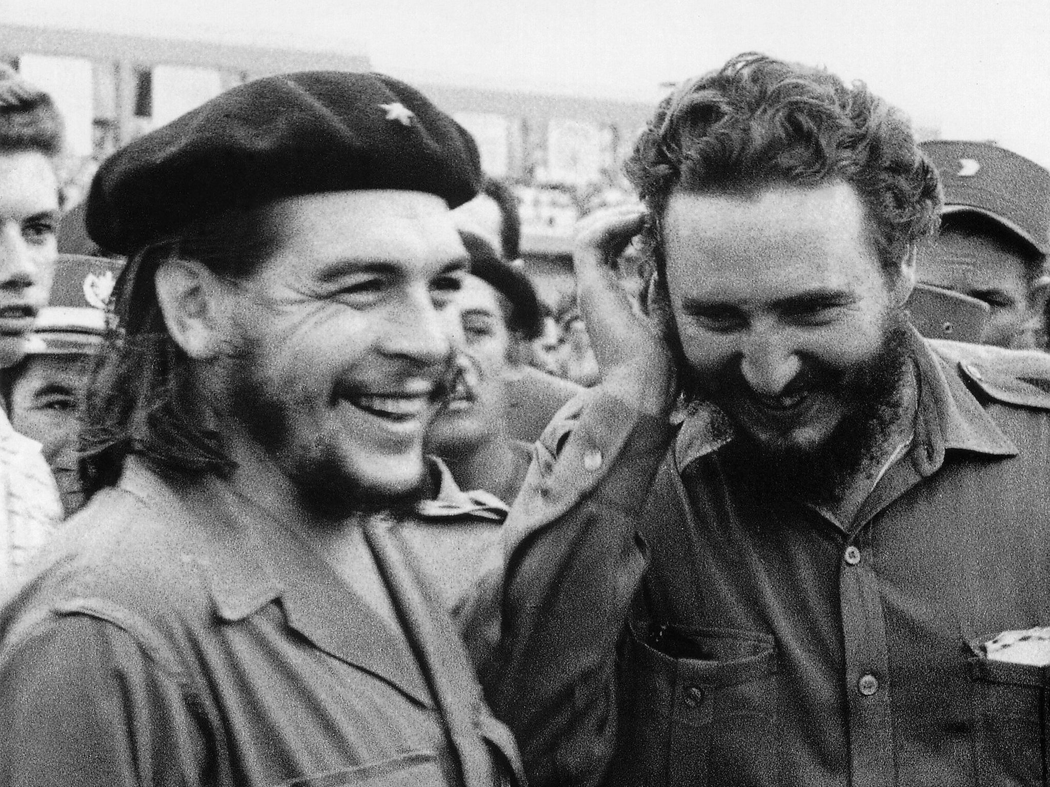 The corpse of Che Guevara, on display for the press the day after