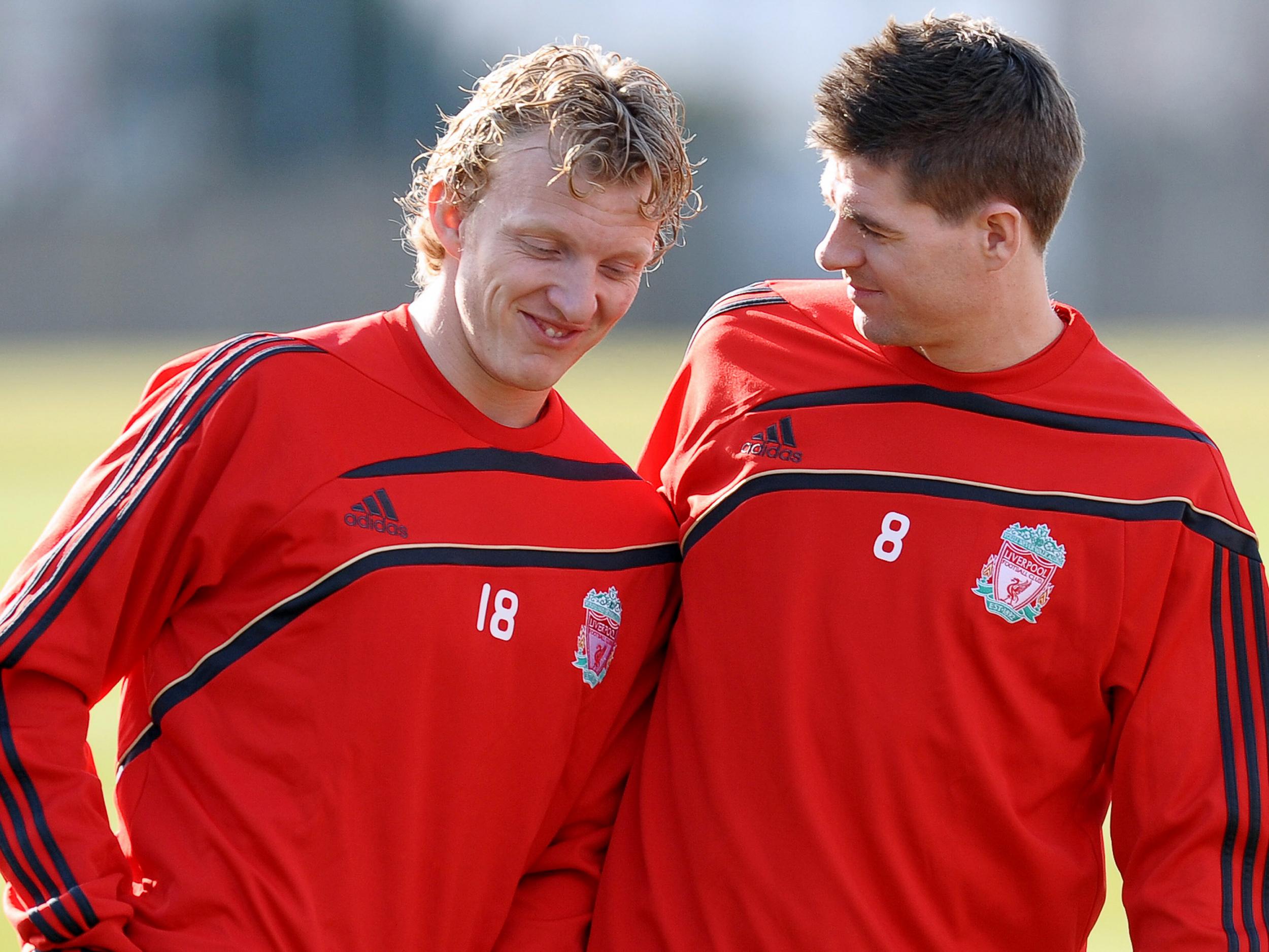 Gerrard was Kuyt's captain while the pair were at Anfield together