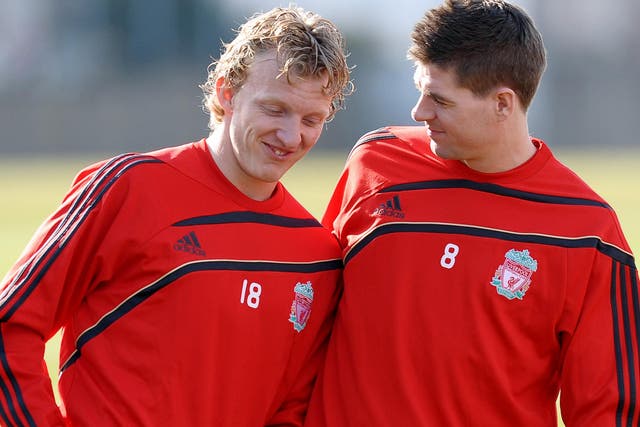 Gerrard was Kuyt's captain while the pair were at Anfield together