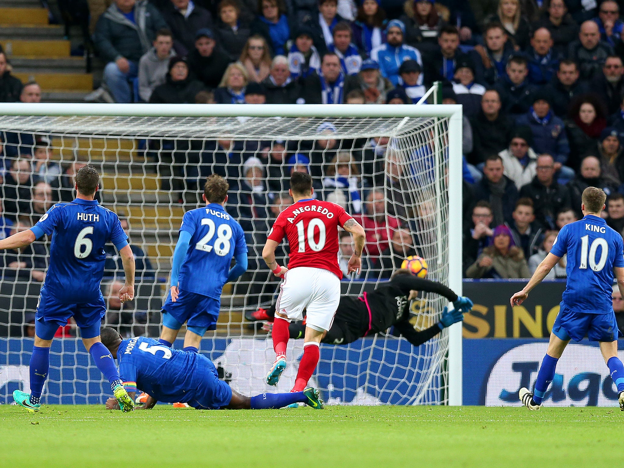 Negredo opened the scoring with his second league goal of the season