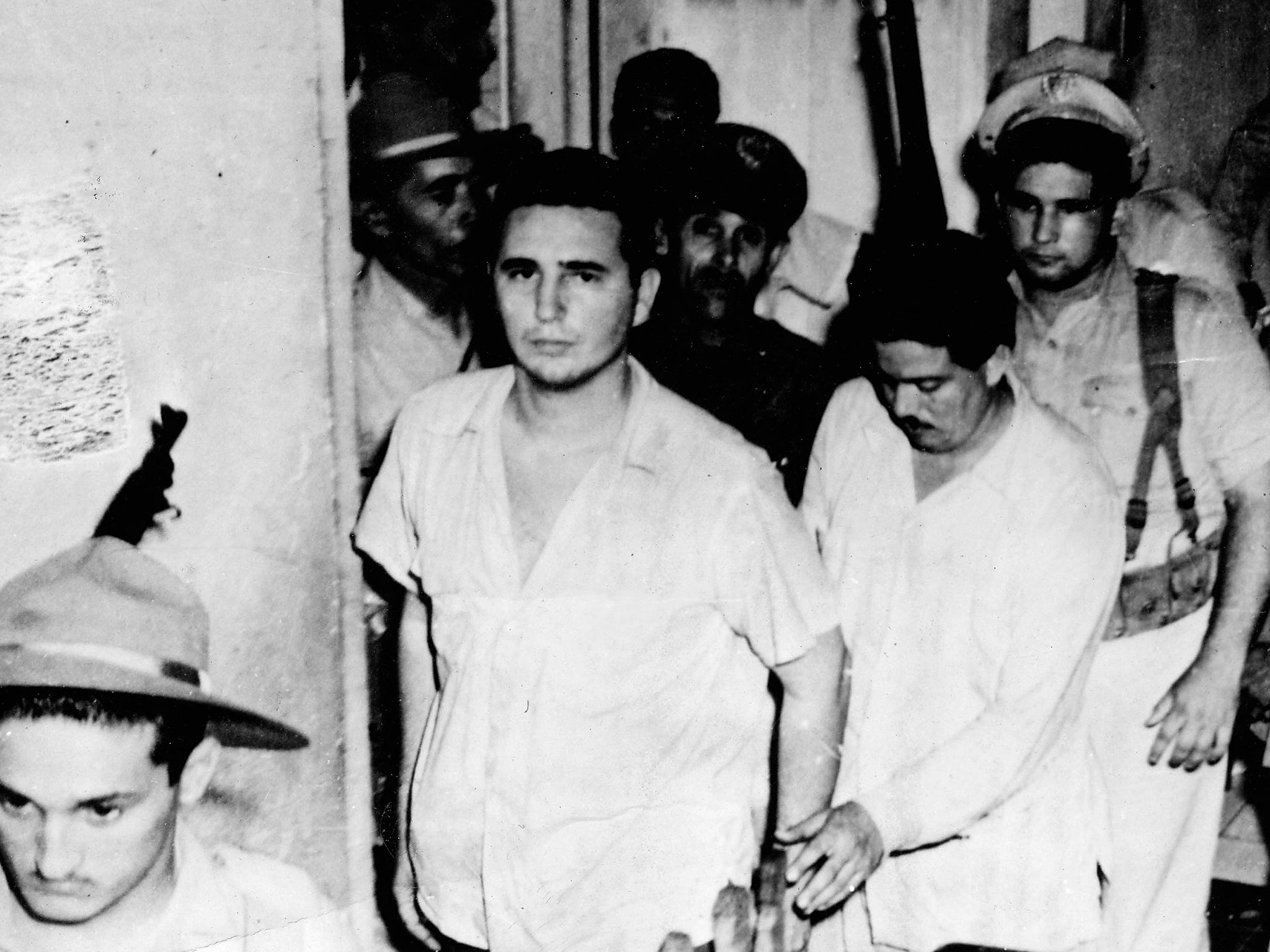Castro being released from jail in 1955