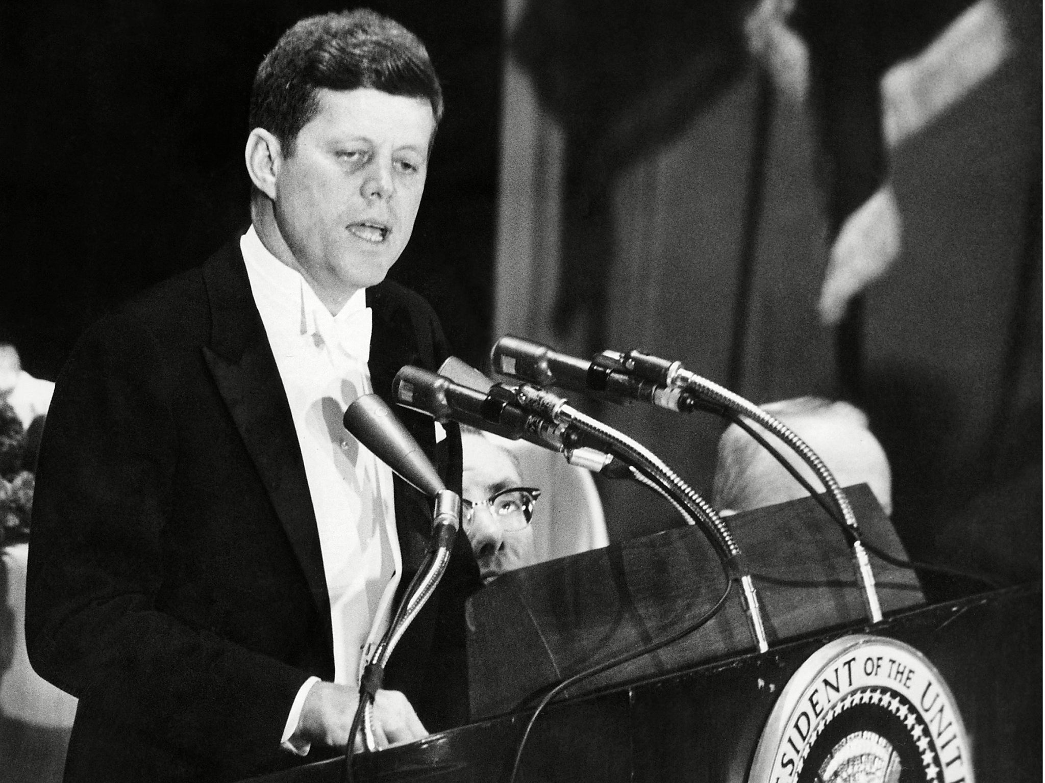 President John Kennedy urges self censorship of news, days after the failed Bay of Pigs invasion of Cuba