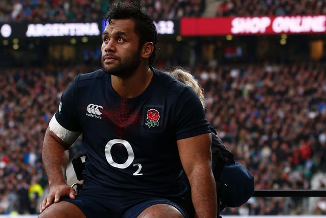 Vunipola was carried off with an injured knee