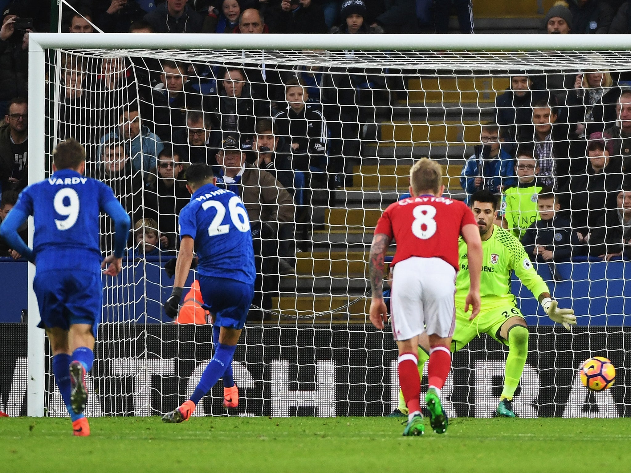 Mahrez scored Leicester's first equaliser from the spot before half-time