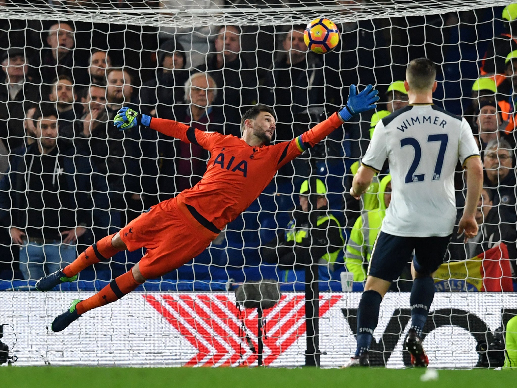 Lloris could do nothing to stop Pedro's fine, curling shot