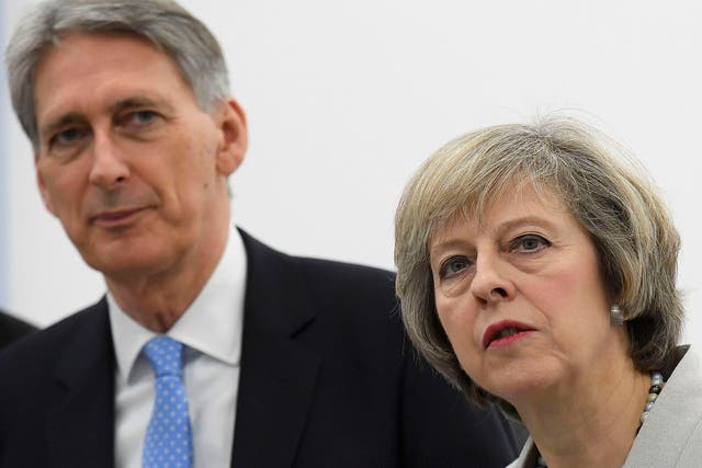 Chancellor Philip Hammond with Prime Minister Theresa May 